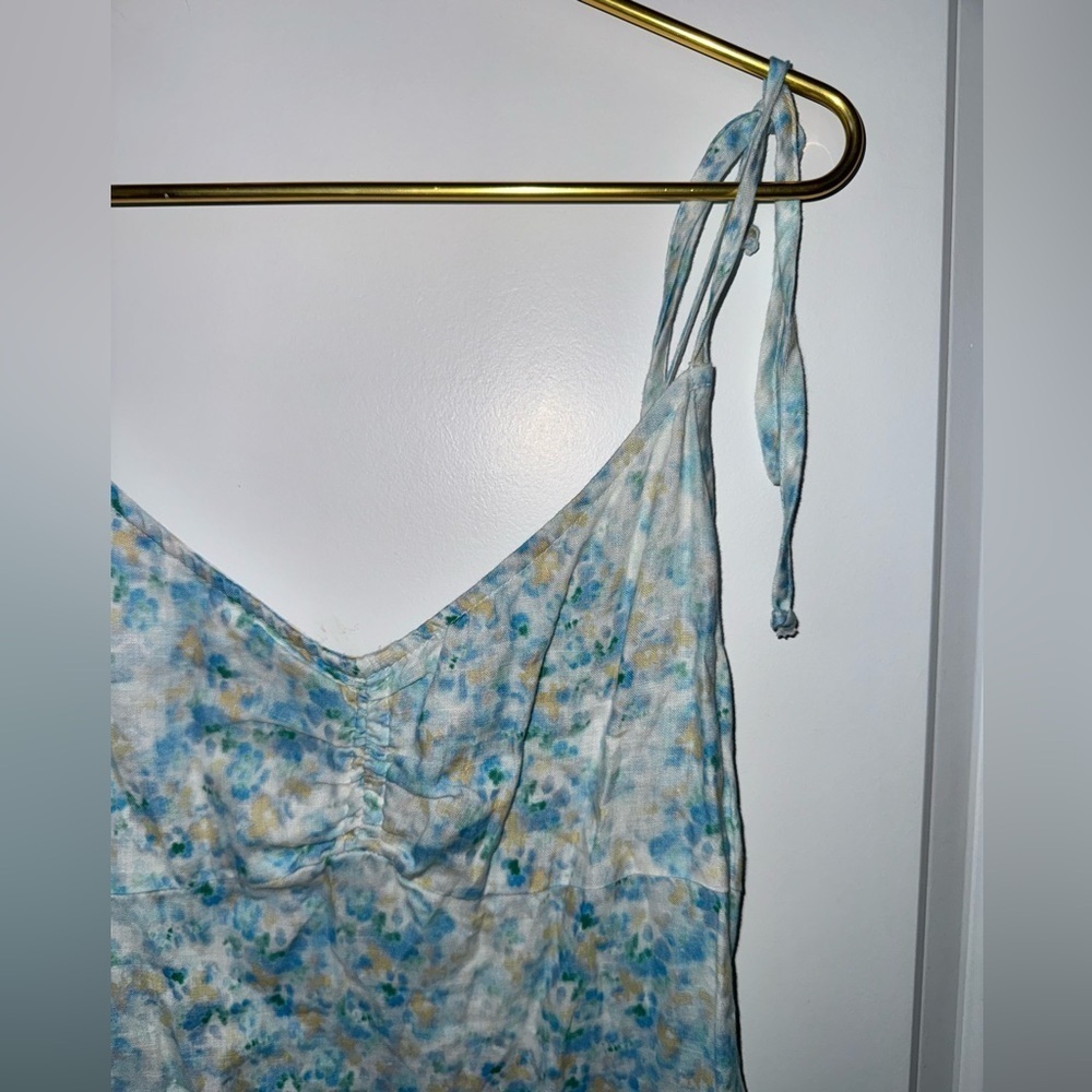 Bella Dahl Linen Smocked Floral Dress - Picture 4 of 7